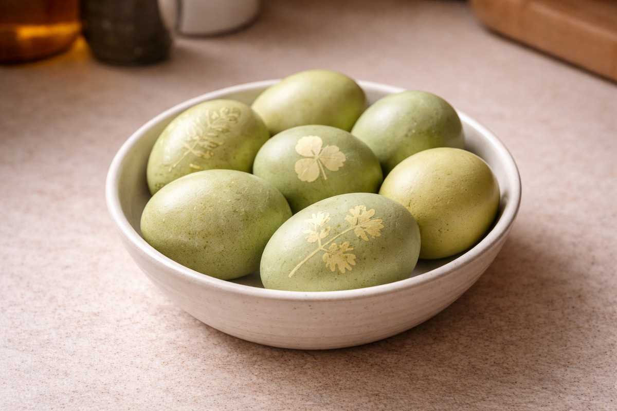 farbowane jajka zieloną herbatą Thermomix