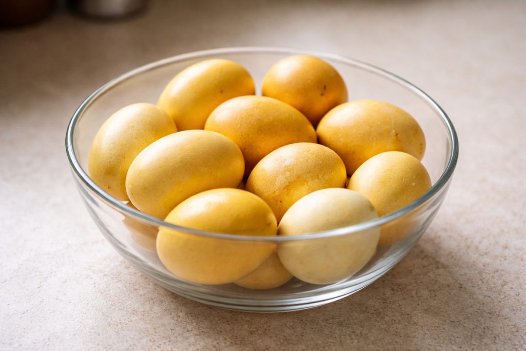 jajka farbowane kurkumą Thermomix