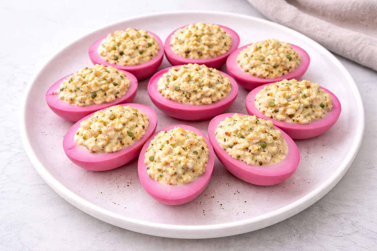 różowe jajka faszerowane Thermomix